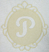 Script Letter P - 7.8 Inch (Embossed)