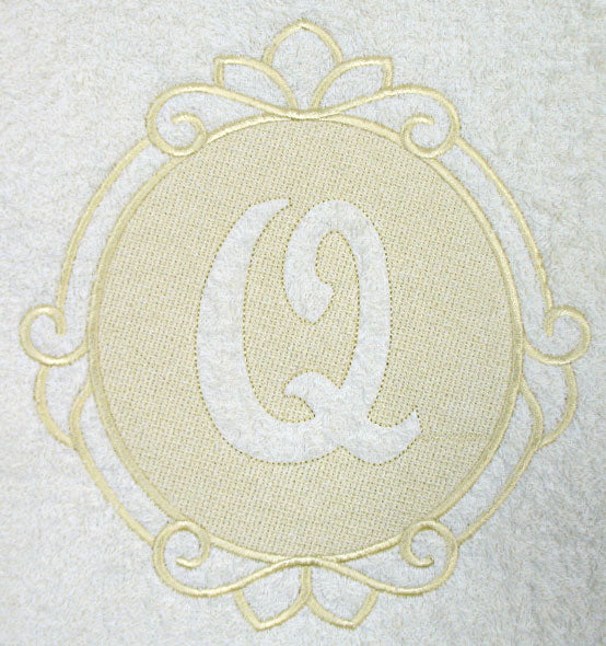 Script Letter Q - 7.8 Inch (Embossed)