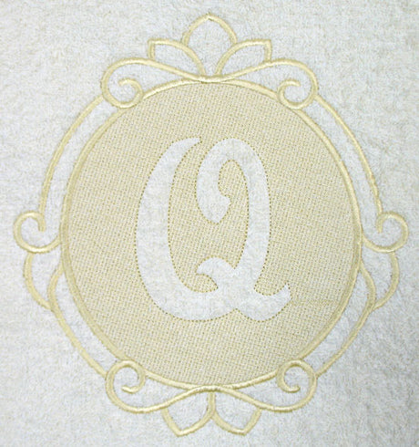 Script Letter Q - 7.8 Inch (Embossed)