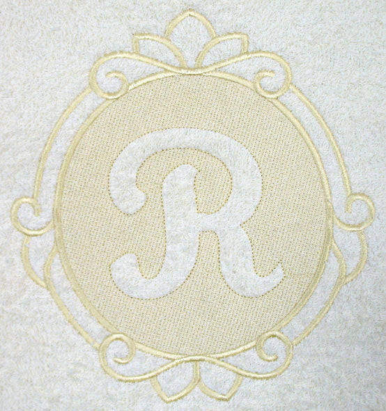 Script Letter R - 7.8 Inch (Embossed)