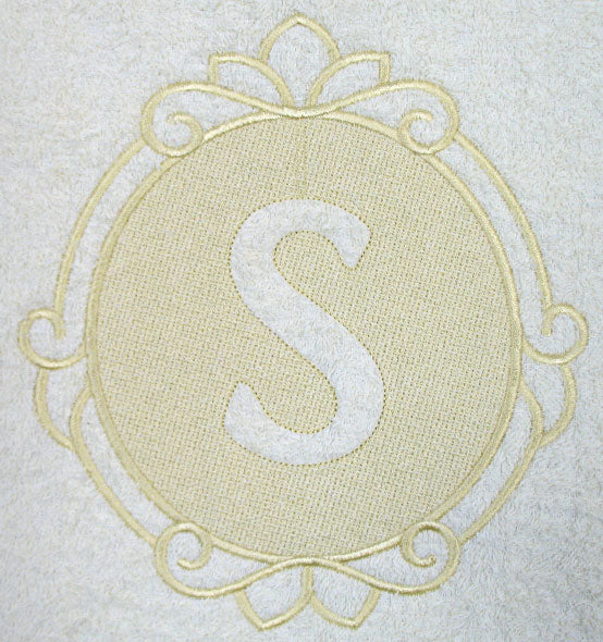 Script Letter S - 7.8 Inch (Embossed)