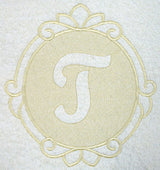 Script Letter T - 7.8 Inch (Embossed)
