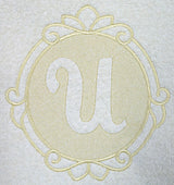 Script Letter U - 7.8 Inch (Embossed)