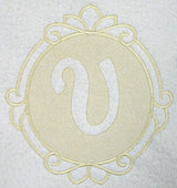 Script Letter V - 7.8 Inch (Embossed)