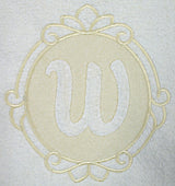 Script Letter W - 7.8 Inch (Embossed)