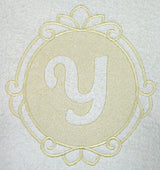 Script Letter Y - 7.8 Inch (Embossed)