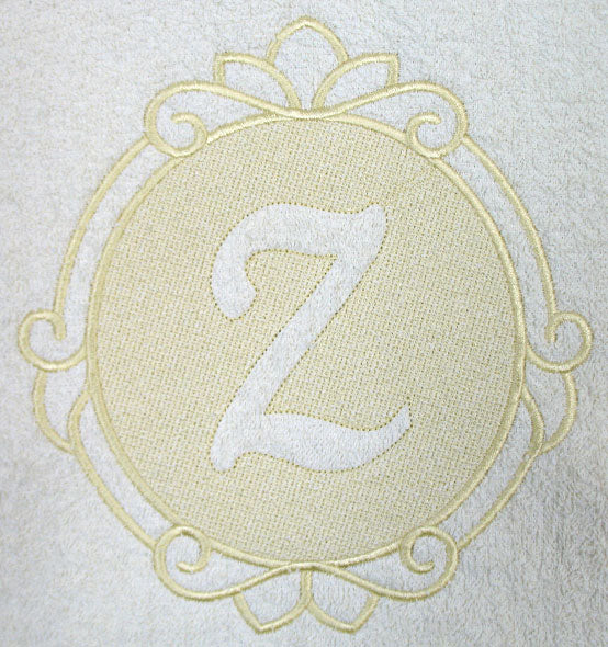 Script Letter Z - 7.8 Inch (Embossed)