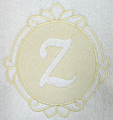 Script Letter Z - 7.8 Inch (Embossed)