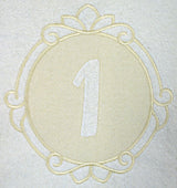 Script Number 1 - 7.8 Inch (Embossed)