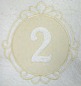 Script Number 2 - 7.8 Inch (Embossed)