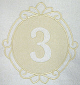 Script Number 3 - 7.8 Inch (Embossed)