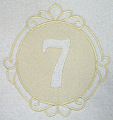 Script Number 7 - 7.8 Inch (Embossed)