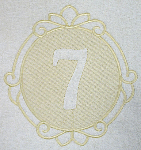 Script Number 7 - 7.8 Inch (Embossed)