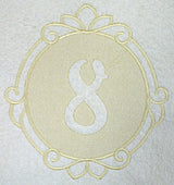 Script Number 8 - 7.8 Inch (Embossed)