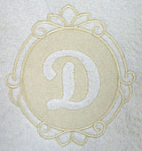 Script Letter D - 7.8 Inch (Embossed)