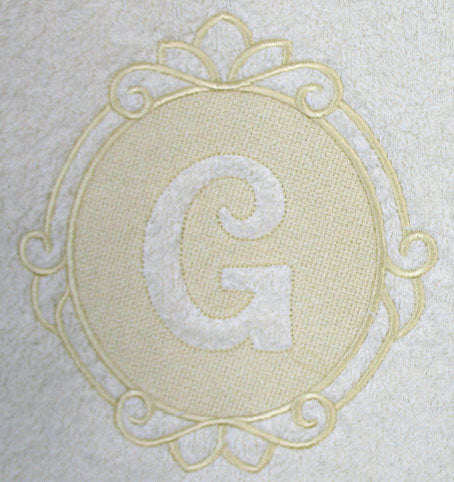 Script Letter G - 7.8 Inch (Embossed)