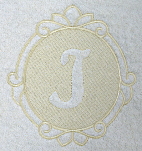 Script Letter J - 7.8 Inch (Embossed)