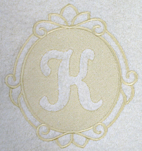 Script Letter K - 7.8 Inch (Embossed)