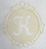 Script Letter K - 7.8 Inch (Embossed)