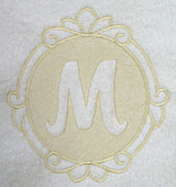 Script Letter M - 7.8 Inch (Embossed)