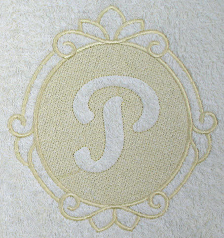 Script Letter P - 7.8 Inch (Embossed)