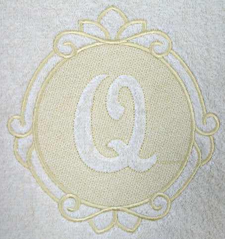 Script Letter Q - 7.8 Inch (Embossed)