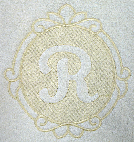 Script Letter R - 7.8 Inch (Embossed)