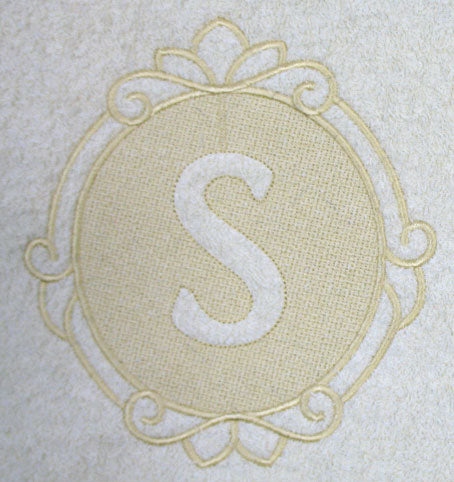 Script Letter S - 7.8 Inch (Embossed)