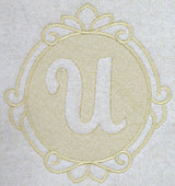 Script Letter U - 7.8 Inch (Embossed)