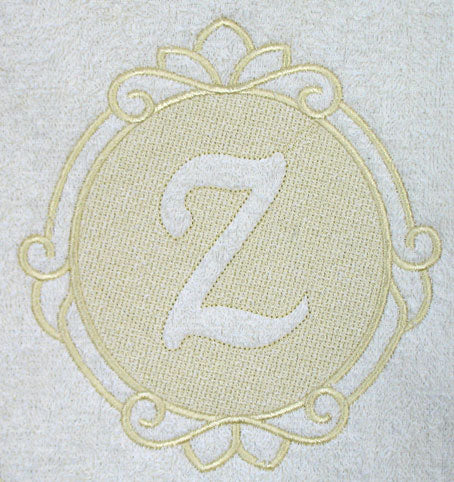 Script Letter Z - 7.8 Inch (Embossed)