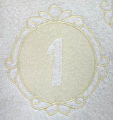 Script Number 1 - 7.8 Inch (Embossed)