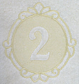 Script Number 2 - 7.8 Inch (Embossed)