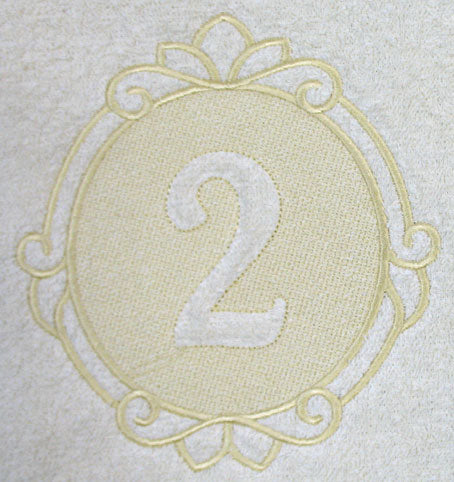 Script Number 2 - 7.8 Inch (Embossed)