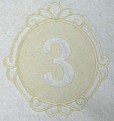 Script Number 3 - 7.8 Inch (Embossed)