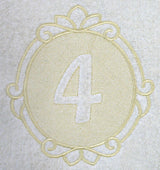 Script Number 4 - 7.8 Inch (Embossed)