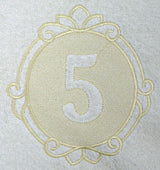 Script Number 5 - 7.8 Inch (Embossed)