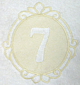 Script Number 7 - 7.8 Inch (Embossed)