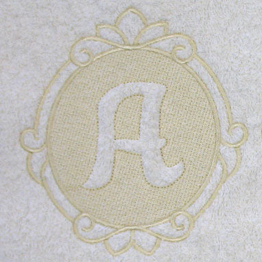 Script Letter A - 7.8 Inch (Embossed)