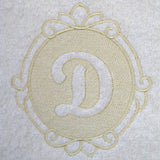 Script Letter D - 7.8 Inch (Embossed)