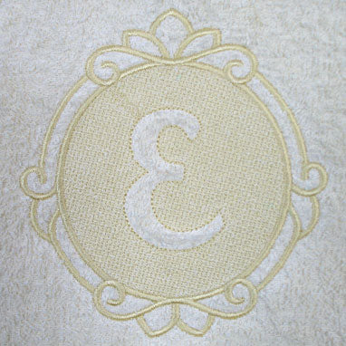 Script Letter E - 7.8 Inch (Embossed)