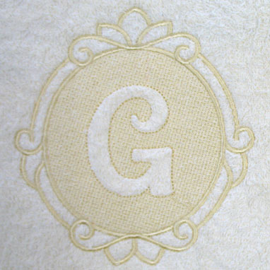 Script Letter G - 7.8 Inch (Embossed)