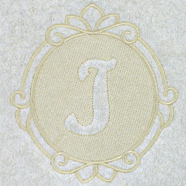 Script Letter J - 7.8 Inch (Embossed)