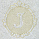 Script Letter J - 7.8 Inch (Embossed)