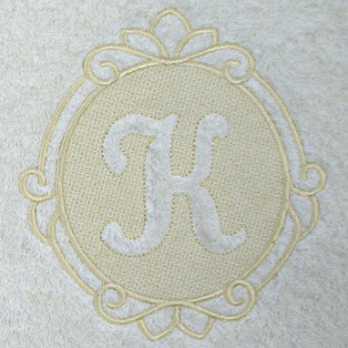 Script Letter K - 7.8 Inch (Embossed)