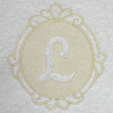 Script Letter L - 7.8 Inch (Embossed)
