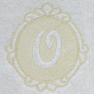 Script Letter O - 7.8 Inch (Embossed)