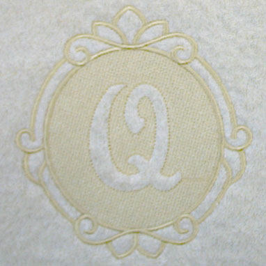 Script Letter Q - 7.8 Inch (Embossed)