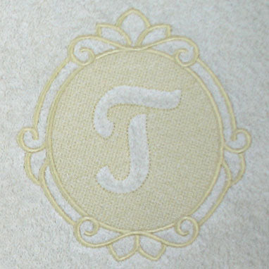Script Letter T - 7.8 Inch (Embossed)