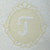 Script Letter T - 7.8 Inch (Embossed)
