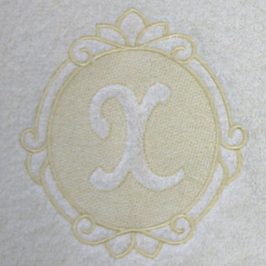 Script Letter X - 7.8 Inch (Embossed)